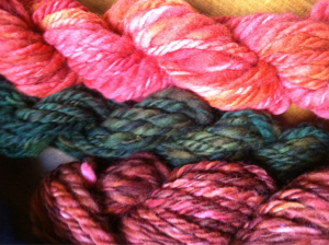 Handspun, dyed & plied! Foliage inspired for sure.