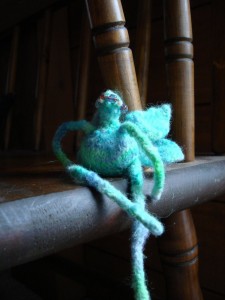 the blue fairy! knit from my own 100% wool handspun yarn…only made three of these in blue, two